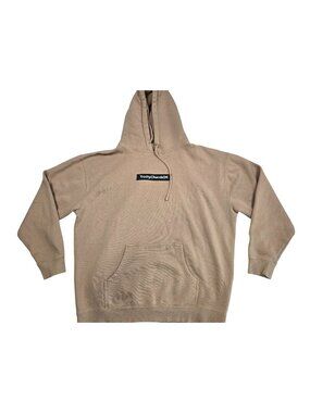 Large Trinity Church OK Beige Hoodie By Independent Trading Co